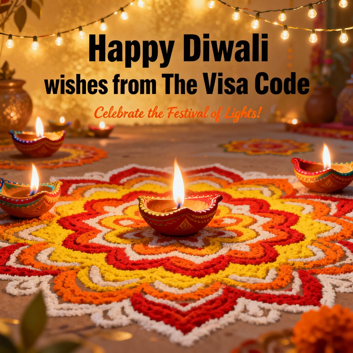 gnanamookan's tweet image. Happy Diwali from The Visa Code!
Wishing everyone joy, prosperity, and renewed energy this festive season. 

Stay safe, connect with people who inspire you, and exchange ideas that make you feel brighter and happier. ✨🪔

#HappyDiwali #TheVisaCode