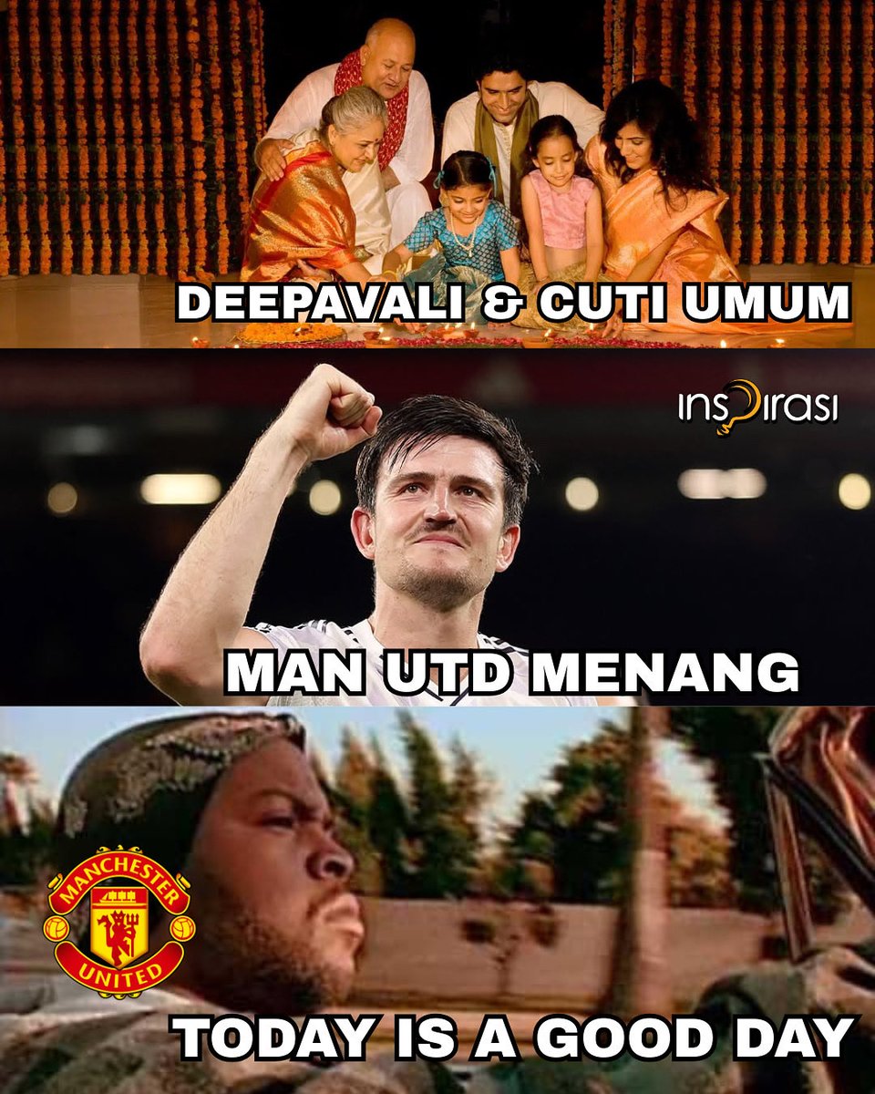 Cuti Deepavali ✅
Man Utd kalahkan Liverpool ✅

Hari ni mesti hari paling bahagia buat peminat Man Utd kan? 😆 tolong tag fan Liverpool guys haha #KongsiInspirasiMY #InspirasiUnifiTV