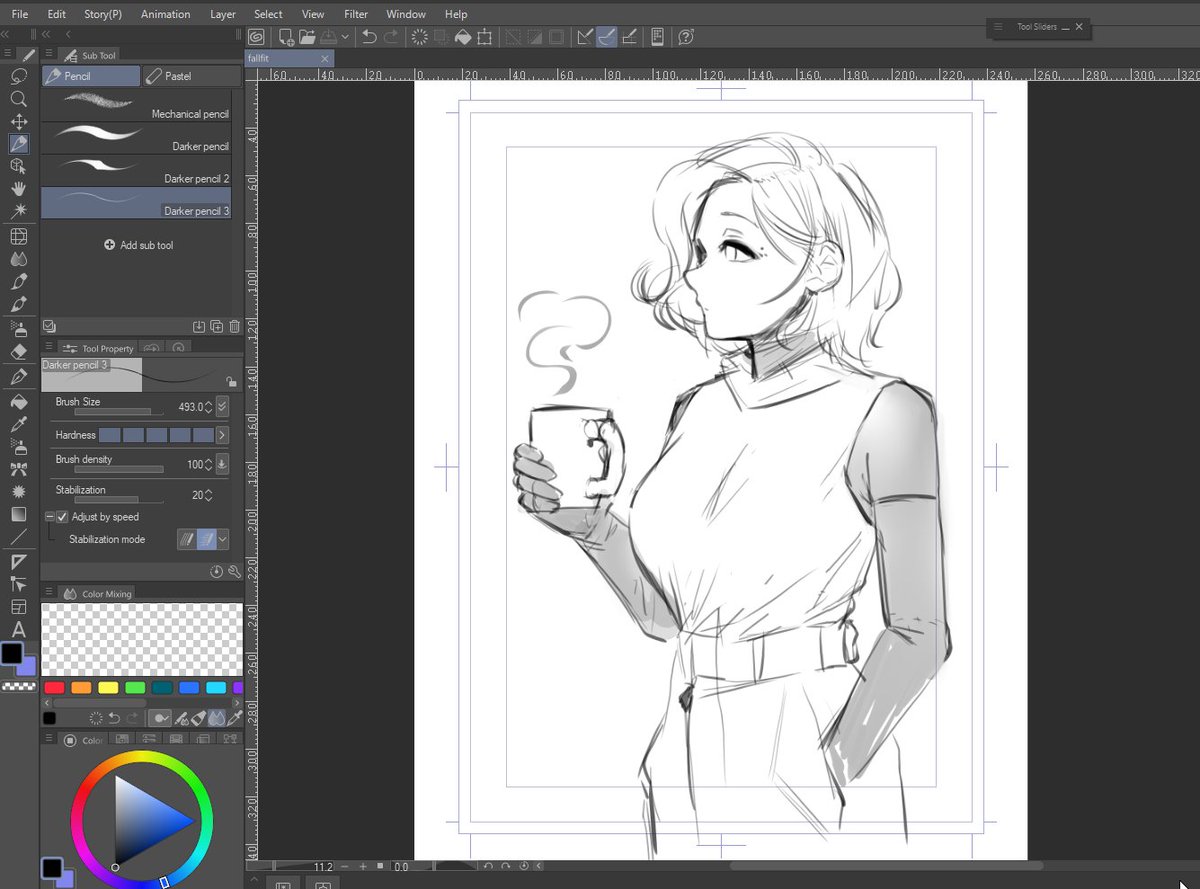 p_u_p_i's tweet image. Fall sketch