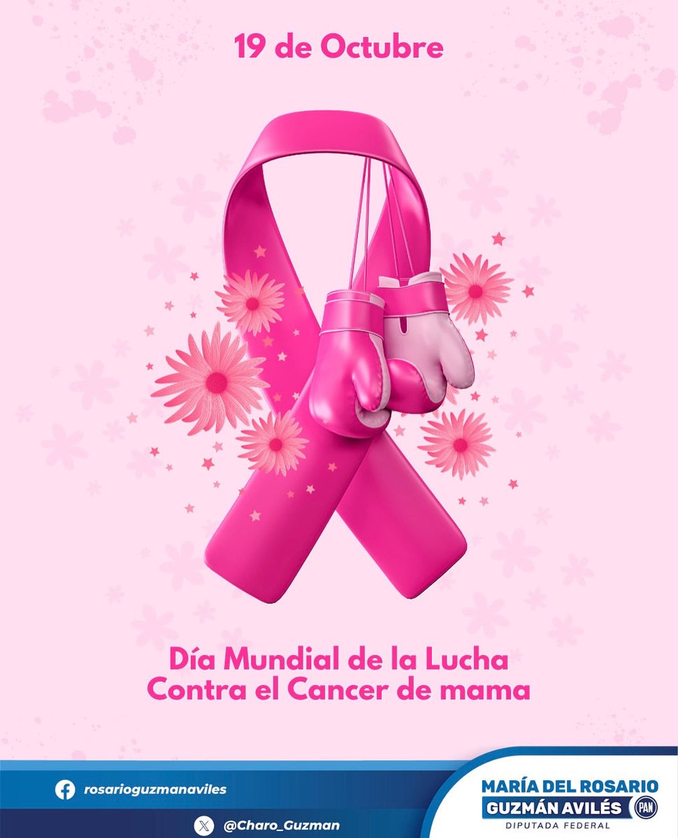 Hoy honramos la fuerza, el valor y la esperanza de todas las mujeres que luchan contra el cáncer de mama. 💗

Cuidarnos, revisarnos y acompañarnos unas a otras puede marcar la diferencia. Juntas y juntos, construyamos una cultura de prevención y apoyo. 🎀

#RosarioGuzmánAvilés