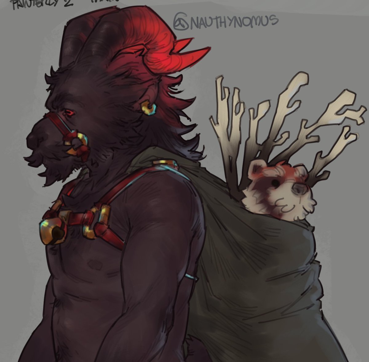 nauthynomus's tweet image. evil goat...