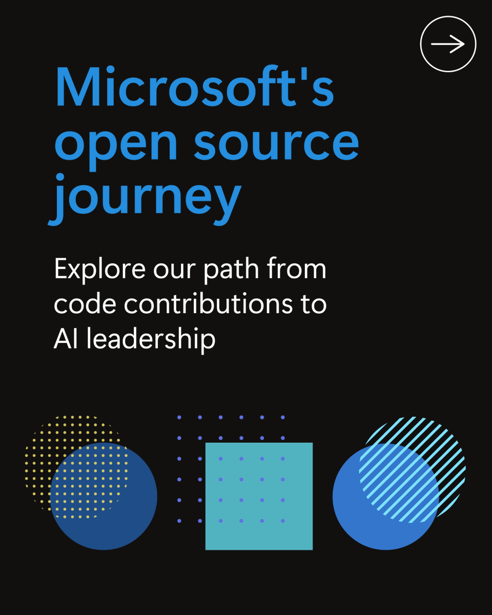 Azure's tweet image. Open-source technologies are at the heart of our biggest products, like Microsoft Azure and Microsoft 365.