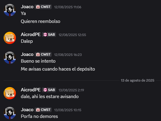 SopaSeca69's tweet photo. El 11/07 One es descartado del proyecto y Aicrod propone un nuevo evento o terminar al anterior, pero sin todas sus funciones, es decir, un trabajo inconcluso. Los aportantes al tener conocimiento de esto solo querían su dinero de vuelta, pues ya no había confianza. https://t.co/LzekBwvYjA