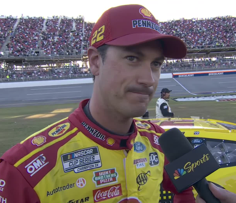 nascarcasm's tweet photo. Look in his eyes and you can see Martinsville Logano loading https://t.co/GuoZK10UPj