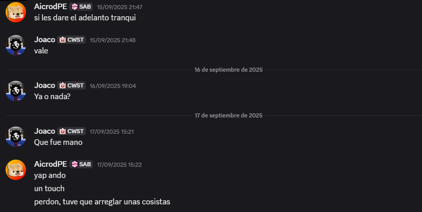 SopaSeca69's tweet photo. El 11/09 se vuelve a hablar con Aicrod para la fecha límite del pago y dice que “normal”. Sin embargo, llegada la fecha no se realiza y no sería hasta el 17/09 donde Aicrod confirmó que solo devolvería la mitad del dinero, a lo que los aportantes no accedieron. https://t.co/IYMKChIYRF