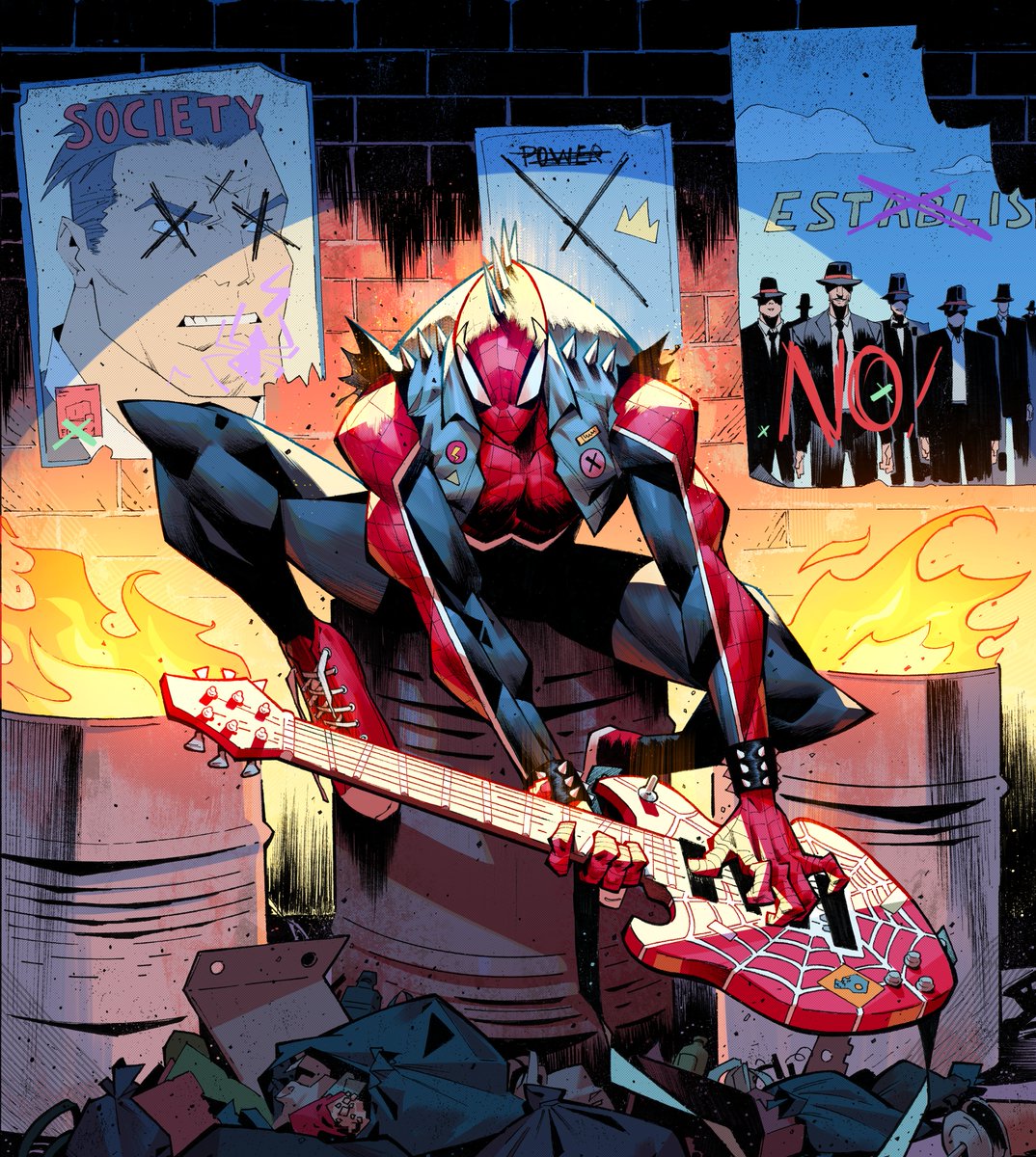 ⚡️🕷️Spider-Punk! 🤘🎸
Illustration for Marvel Snap!