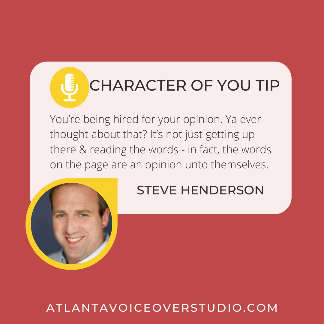 Struggling to form an opinion on a script? In Secrets to Sounding Like You, Steve Henderson will show you the tips which help him get to the heart of a script and give himself permission to sound like himself.

Learn more &amp; Sign up at atlantavoiceoverstudio.com/what-we-offer-…

#vo #voiceover