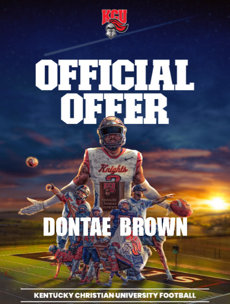 Dontae brown (@dontae260377012) on Twitter photo Blessed to receive a offer from Kentucky Christian University 🙌 #agtg <a href="/TroyerNolan/">Coach T</a> <a href="/GHSPantherFB/">Gateway Panther Football</a> <a href="/PrepRedzoneFL/">Prep Redzone Florida</a> Blessed to receive a offer from Kentucky Christian University 🙌 #agtg <a href="/TroyerNolan/">Coach T</a> <a href="/GHSPantherFB/">Gateway Panther Football</a> <a href="/PrepRedzoneFL/">Prep Redzone Florida</a>