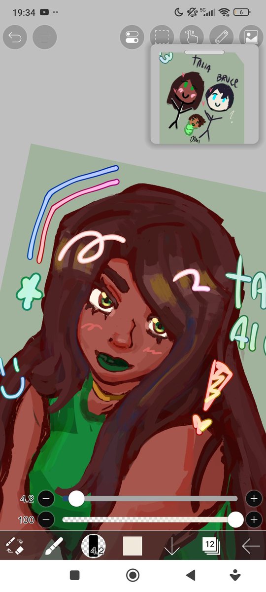 talia  ...🙂‍↕️ posted this already but i worked a lil bit more on her face here cause i love her even tho i dont think ill full render this like .. ever