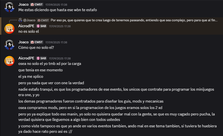 SopaSeca69's tweet photo. Ese mismo día, se acordó darle un plazo de 1 mes para completar el reembolso. A día de hoy, no hemos recibido ni la mitad del monto total del evento, por lo que nos pone en una situación de inconformidad. https://t.co/geW6m4IS0B