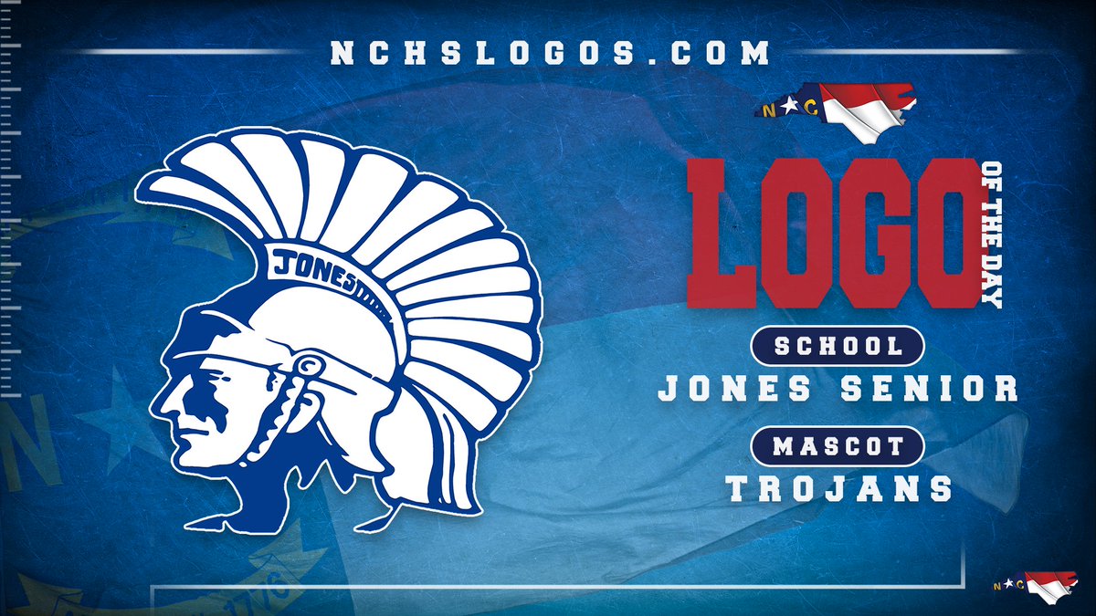 Today's #NCHSLogoOfTheDay takes us to back out to Jones County to ☑️ out the Jones Senior Trojans 🟦⬜️⚔️

<a href="/JonesSeniorHS/">JonesSeniorHighSchool</a>

nchslogos.com/jonessenior_tr…

#nchsfb #nchshoops