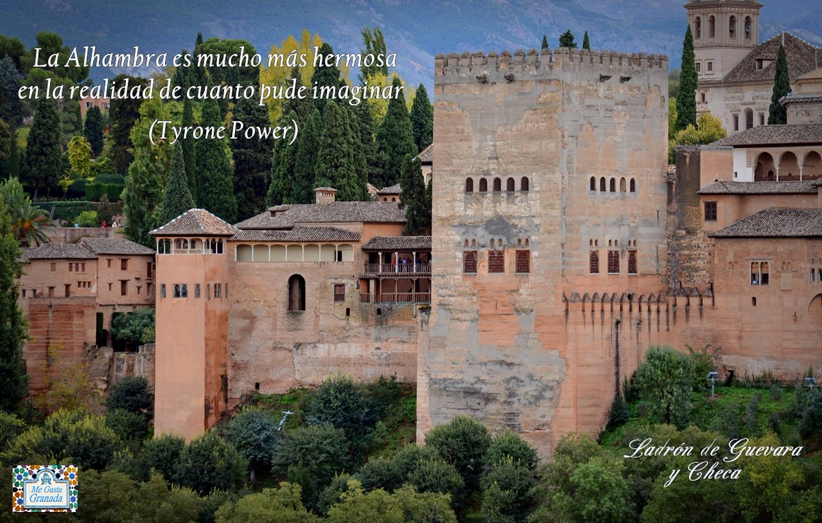 La Alhambra es mucho más hermosa en la realidad de cuanto pude imaginar. Tyrone Power #megustagranada fraseshermosasgranada.blogspot.com/.../la...