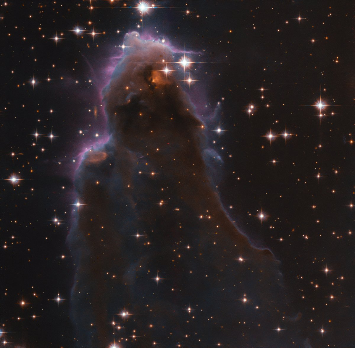 WorldAndScience's tweet image. This gorgeous image showcases a rare type of star-forming region known as a Free-floating Evaporating Gaseous Globule
The scene features dense, dark clumps of dust and gas — some of which are in the process of forming low-mass stars
(Credit: ESA/Hubble & NASA, R. Sahai)