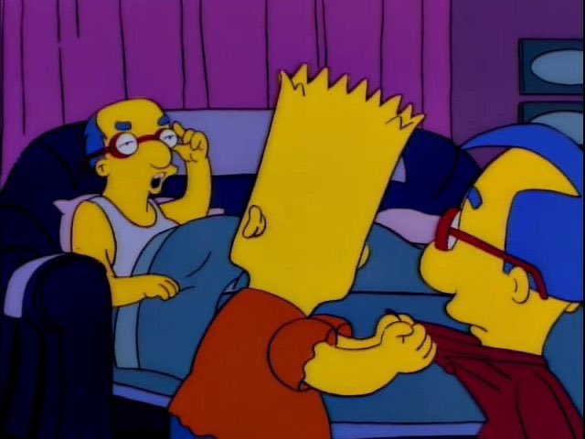 Milhouse, give him back his soul. I've got work tomorrow.

#Simpsons