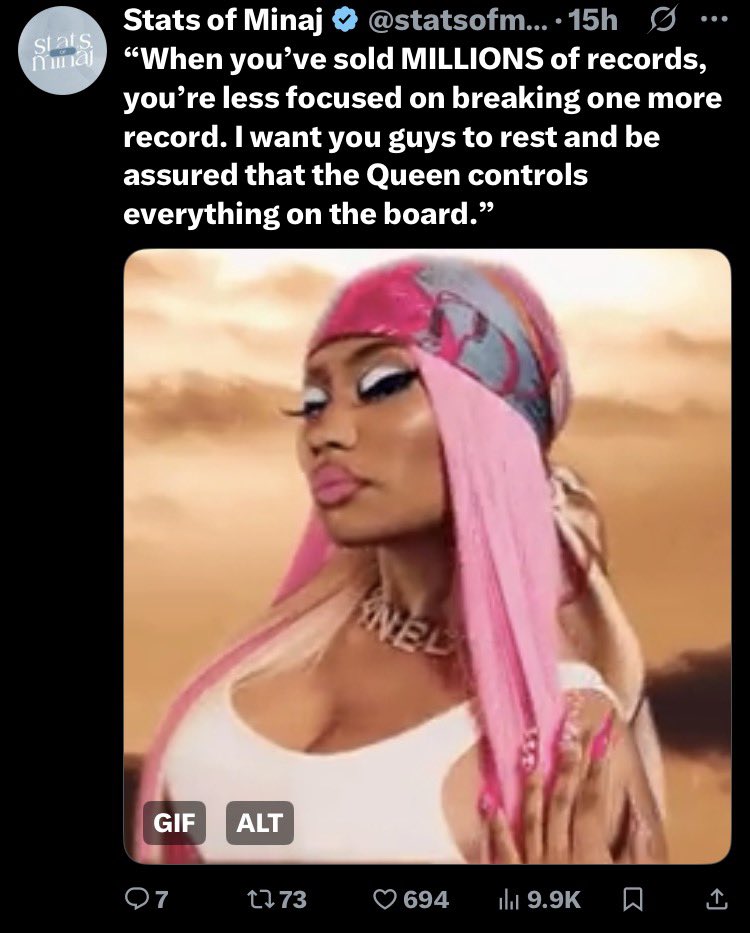 O_Truths's tweet photo. ๐๏ธ| According to speculations by Nicki Stanโs on her spaces she held late last night she allegedly talks about Billboard Streak ๐
Some are speculating she was low key mentioning Cardi B alleged predictions of being on Billboard Charts #4 with the sophomore album #IamtheDrama
#allegedly
@luvcoco_monroe @BonifideBeaut @BardiUpdatess @ItsMeTheDrama @realJNolan
Thoughts ?
#opinionatedtruthspodcast