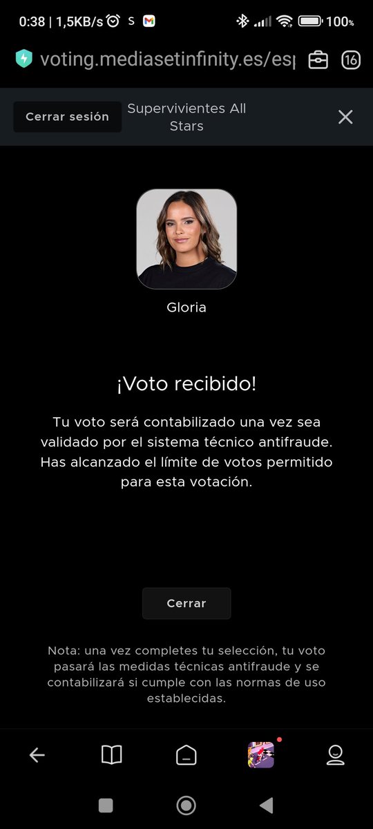 Salvar Gloria porfavor ya