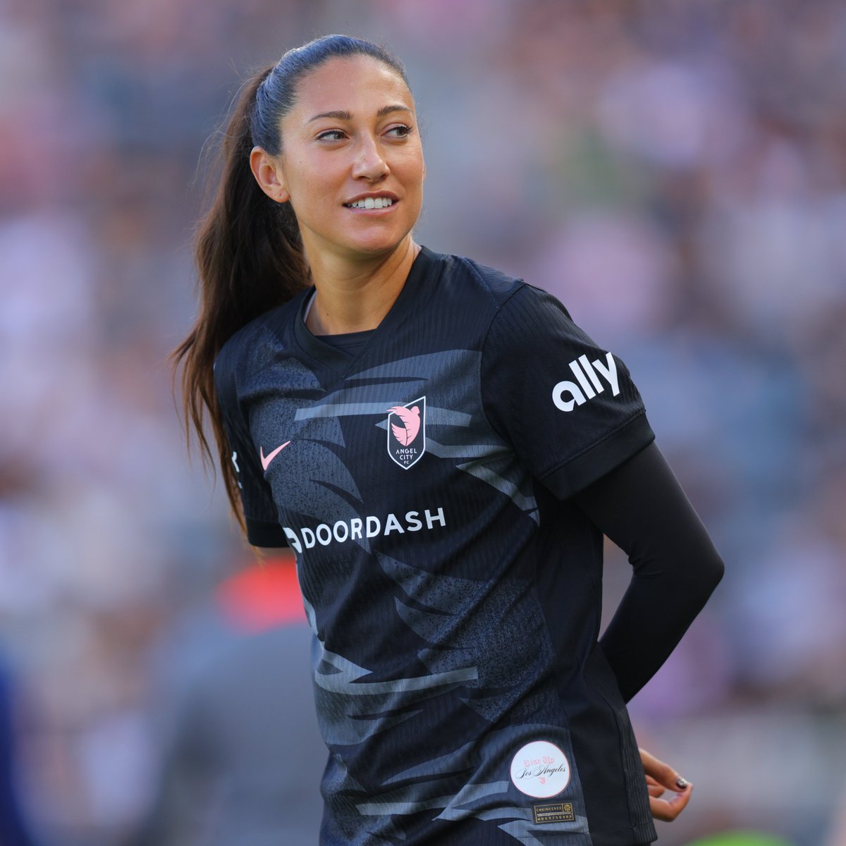 NWSL's tweet photo. That signature @ChristenPress smile 😃 https://t.co/25nPZsZ8pJ