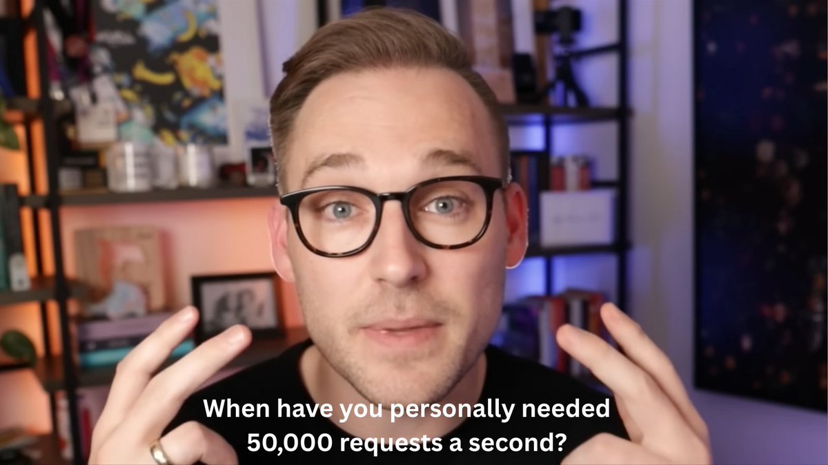 ryanwebdev's tweet image. I don't know who needs to hear this but... make it work first, you can worry about scaling it later.