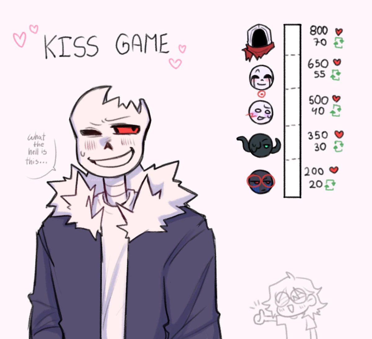 Painted_Eycel's tweet image. Hi, who wants to see Horror kissing everyone¿

#HorrorSans