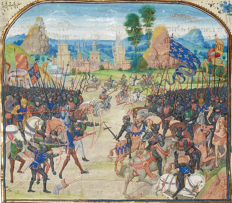 Depiction of the battle of Poitiers, 1356