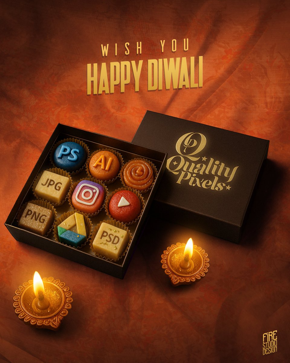 Quality_Pixels's tweet image. May your Diwali sparkle as brightly as a million pixels! ✨ 

Wishing you and your family a joyous, sweet and luminous festival of lights.

#HappyDiwali #Deepavali #QualityPixels×FireStudio @fire_studio_des