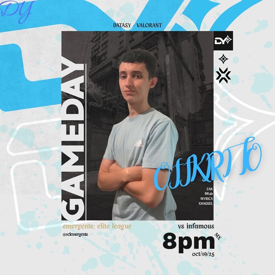 HOY TOCA JUGAR EN CASA 📷<a href="/vclemergents/">EMERGENTS</a>  

Nos vemos alas 8pm MX, @infamousteamgg será nuestro rival! ⚡️  

📷 Player "offkirito"

 #emergents #dy4ever #valorant