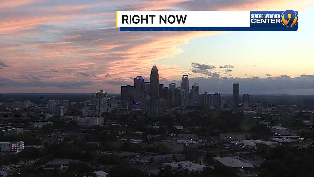 Check out the awesome sunset tonight! Those clouds from the approaching cold front are creating a watercolor sky over uptown Charlotte!  <a href="/wsoctv/">WSOCTV</a>