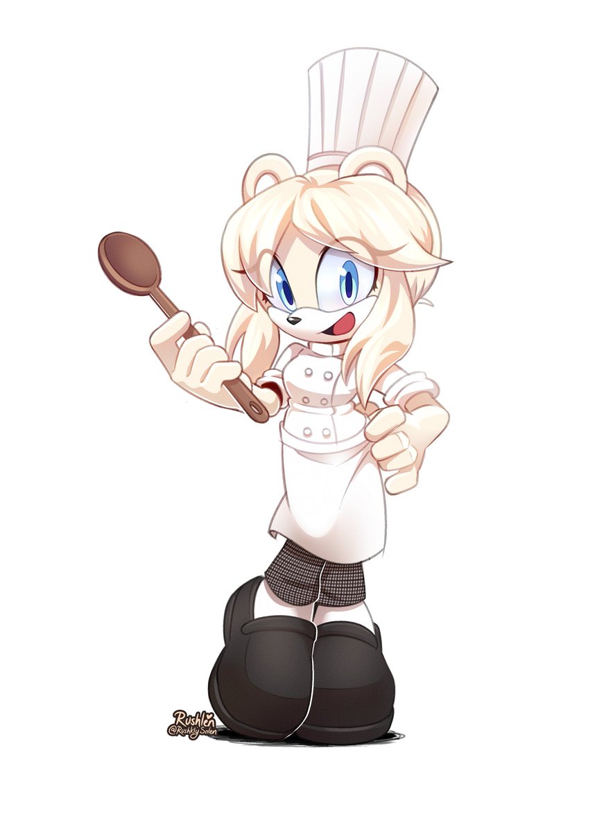 Chef Ginger, ready to cook! -❄️
#TheRookieChronicles #SonicOC #GingerThePolarBear #Chef