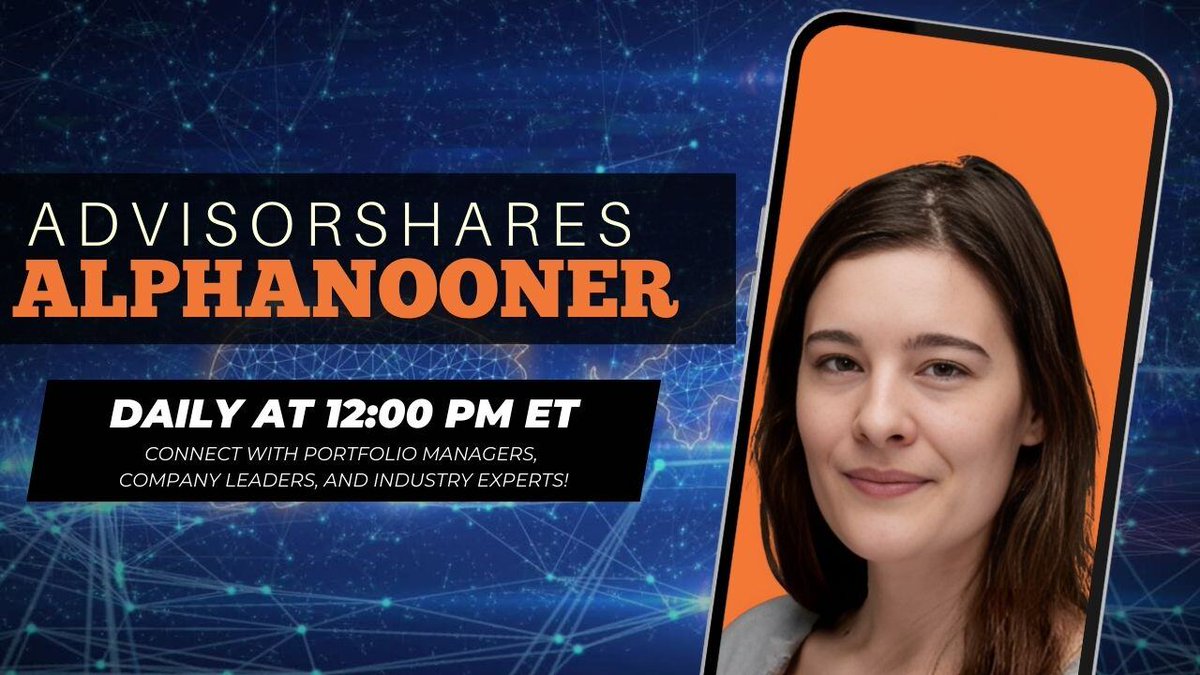 #AlphaNooner Show TOMORROW! at 12PM ET with Mackenzie Peterson <a href="/mpadvisorshares/">Mackenzie P</a> talking #investing #trends #stocks #ETFs #MSOGang