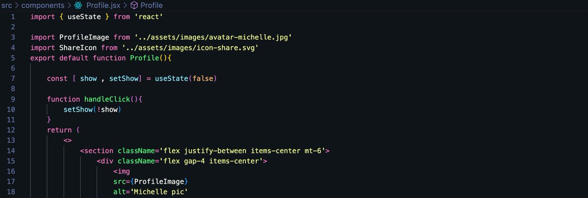 walkerthecutev's tweet image. Day 12 of #100DaysOfCode
I was able to set up the state to handle the button functionality.
The design aspect was a bit stressful, especially positioning the pop-up after clicking share.
Fun fact : I need to up my game in css positioning 😂
#React #buildingprojects