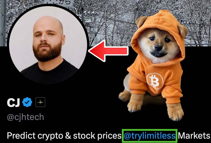 If you want <a href="/cjhtech/">CJ (晨杰)</a> to list $DOG on <a href="/trylimitless/">Limitless</a> prediction marketplace 👇

VOTE NOW: 💬 Comment | 🔁 Repost | ❤️ Like