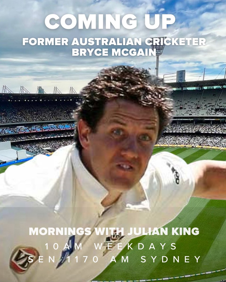 🚨🚨🚨

On shortly with <a href="/JulianKing15/">Julian King</a>, he'll be speaking with <a href="/BryceMcGain18/">Bryce McGain</a> about all things 🏏.

From the One Day Cup to the Sheffield Shield and then to the <a href="/CricketAus/">Cricket Australia</a> team, it's all happening!

Listen here:

sen.com.au/listen