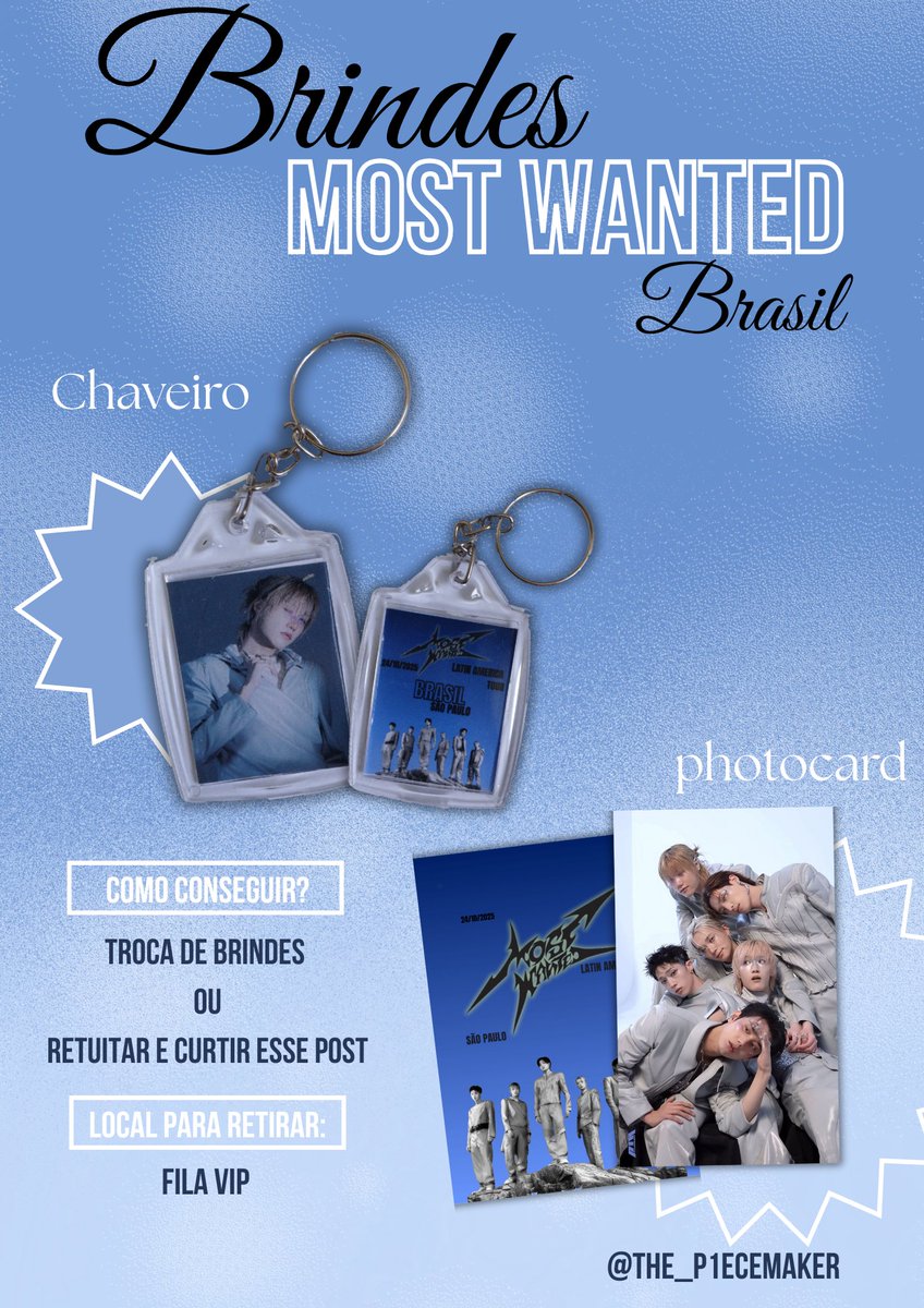 💙BRINDES NO SHOW DO P1HARMONY💙

Oi mootss,vou estar entregando brindes no show do piwon (24/10) tenho preferência em que trocar brindes comigo!!

Vejo vocês lá!😉