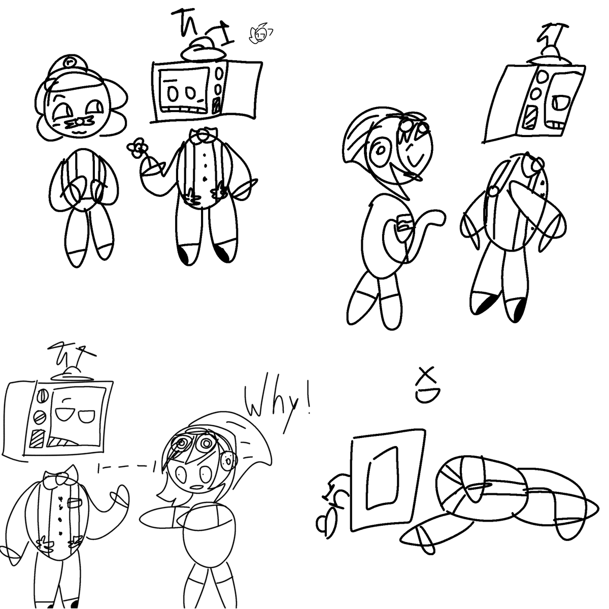 Emm90129's tweet photo. Before this guy dies, I made some simple drawings of him in mini form with Mario and Meggy-
#smg4 #smg4mrpuzzle #smg4meggy #smg4mario #marware https://t.co/EqDJ9V2aEf