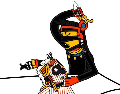 “This is me helping out the Teteo’s” why have I made this, I don’t know #Tezcatlipoca #Mixcoatl