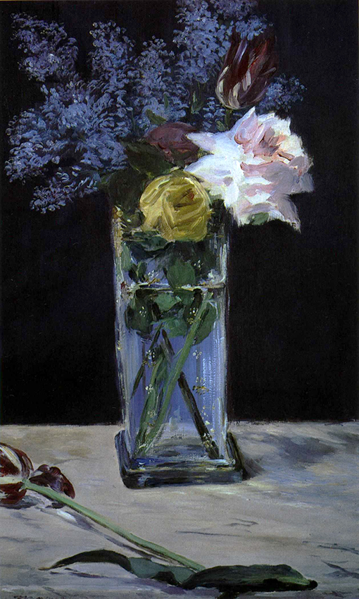 エドゥアール・マネ、花瓶のバラとチューリップ、希少な画集より エドゥアール・マネ、花瓶のバラとチューリップ、希少な画集より