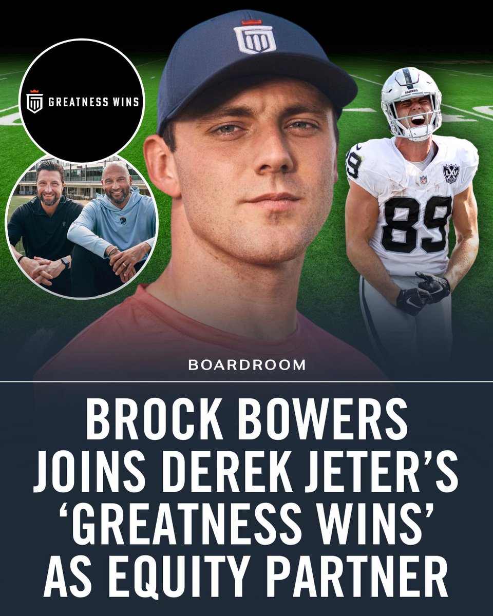 EXCLUSIVE: <a href="/brockbowers17/">Brock Bowers</a> is joining forces with Derek Jeter and Chris Riccobono as the newest equity partner in <a href="/greatnesswins/">Greatness Wins</a> — the premium performance apparel brand co-founded by Jeter and the UNTUCKit founder. The Raiders TE will step in as a true partner, focusing on product