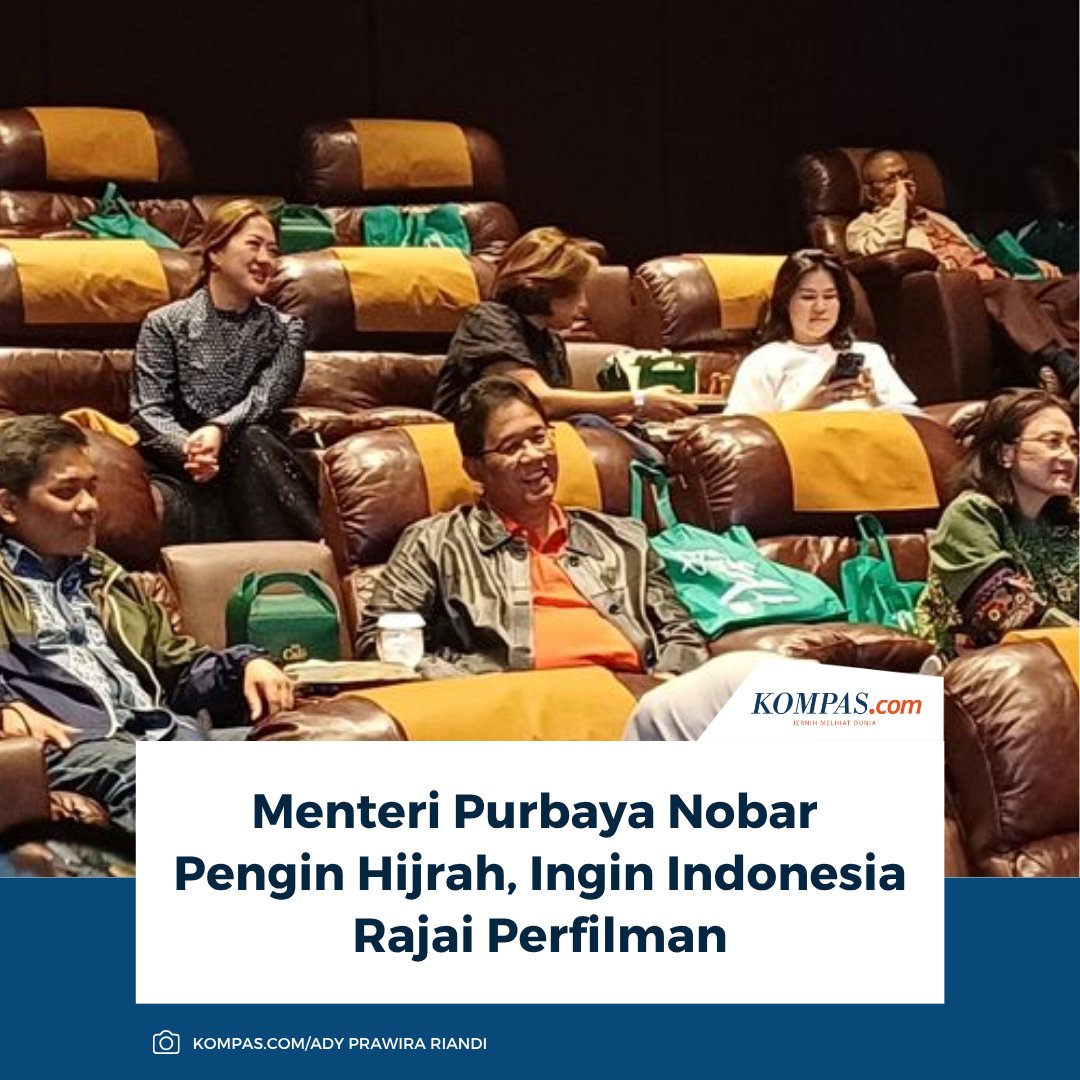 kompascom's tweet photo. Menteri Keuangan Purbaya Yudhi Sadewa ikut meramaikan gala premiere film Pengin Hijrah di Plaza Indonesia, Jumat (18/10/2025).

👉🏻Baca selengkapnya https://t.co/sPzp9D1FCy

~AM #Purbaya #PenginHijrah https://t.co/QABELYscnp
