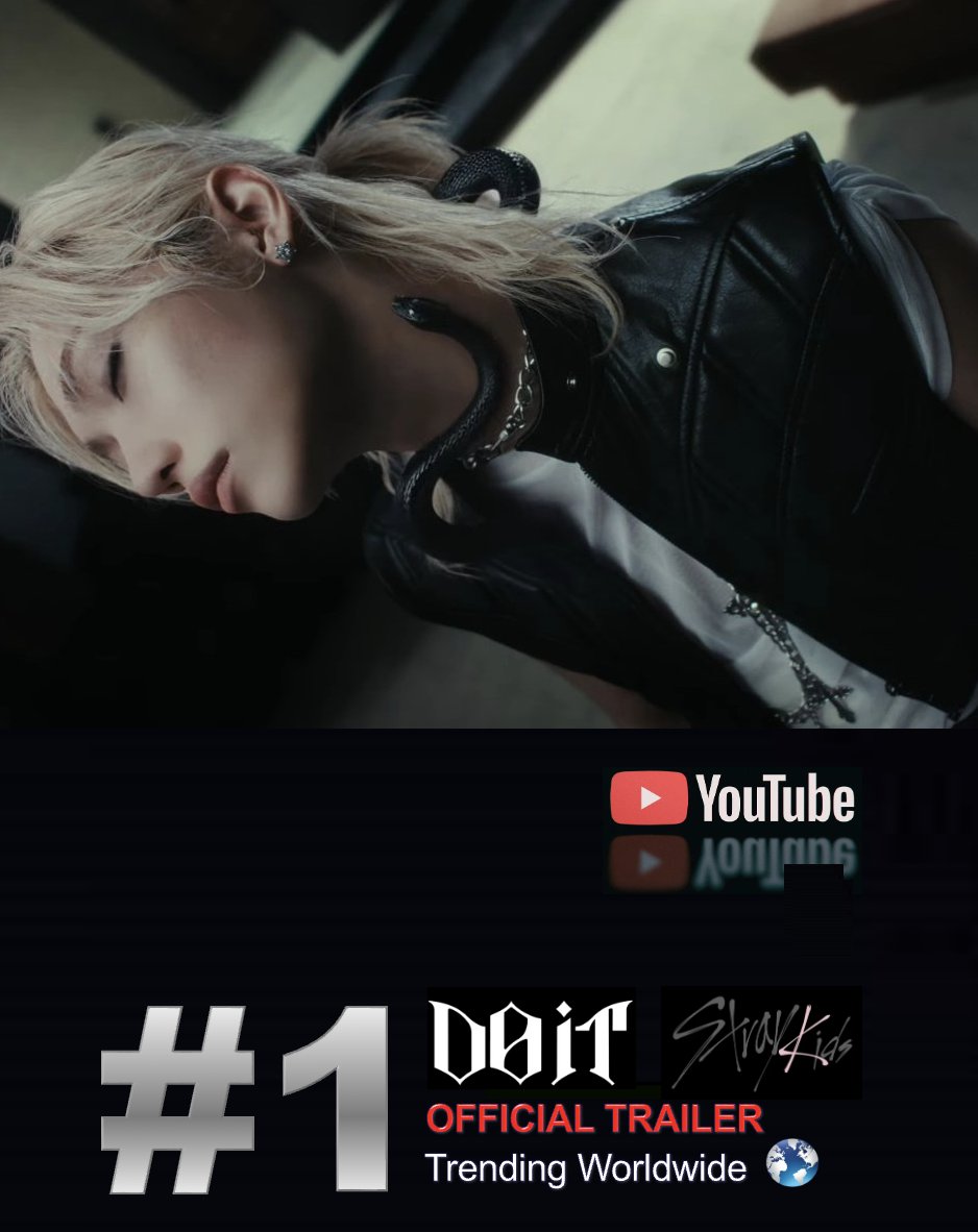 #StrayKids' chilling cinematic trailer to their much awaited new album SKZ IT TAPE: "DO IT"  out November 21 at 2PM KST, is trending at No. 1 Worldwide on YouTube! 💪📽️🆕💿💥1⃣1⃣/2⃣1⃣ 🕑🇰🇷🔥👑👑👑👑👑👑👑👑🖤

🎬Trailer youtu.be/s24NkdR36vM
💿 Pre-save stray-kids.lnk.to/doit