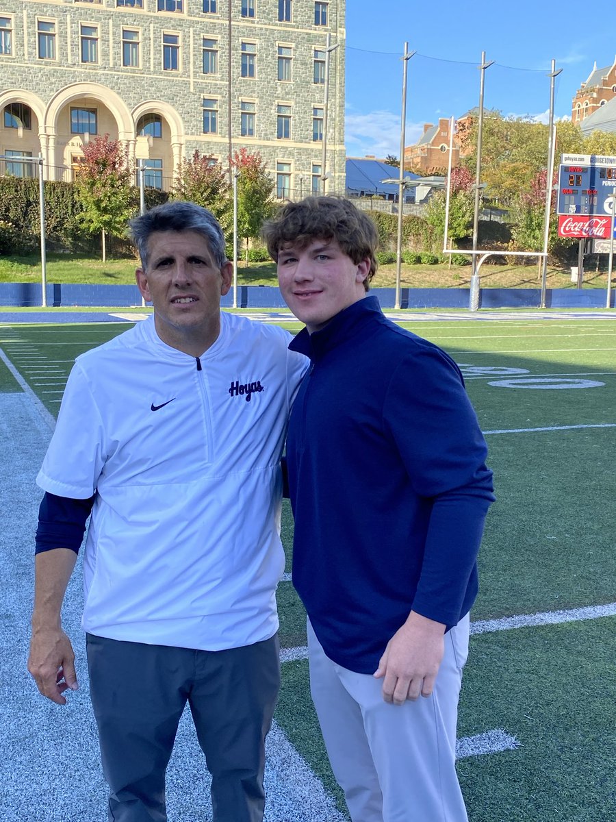 Amazing day on Gameday Visit to Georgetown! Thank you <a href="/coachsgarlata/">Coach Sgarlata</a> <a href="/CoachTreyHen/">Trey Henderson</a> <a href="/CoachPurk/">Kyle Purkey</a> #GoHoyas <a href="/HoyasFBRecruit/">Georgetown Football Recruiting</a> <a href="/HoyasFB/">Georgetown Football</a>