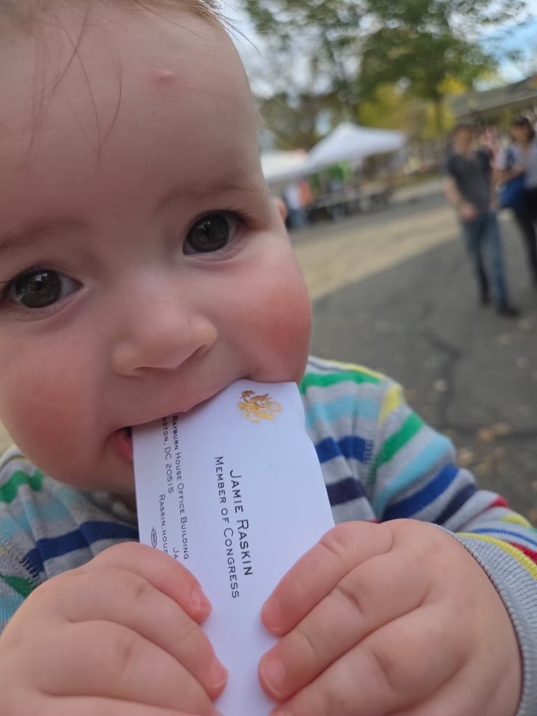 My new constituent June shows that her Congressman’s business card is always useful to have around.