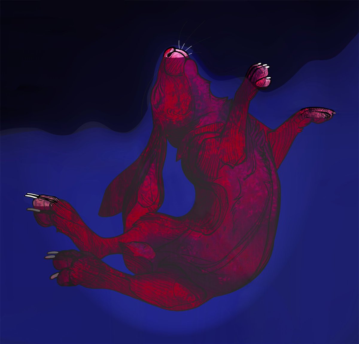 RatSauce's tweet image. #rabbit #bunny #colouredsketch #handdrawn #redrabbit #bunny #ukartists #noAI #rabbitart #personalart