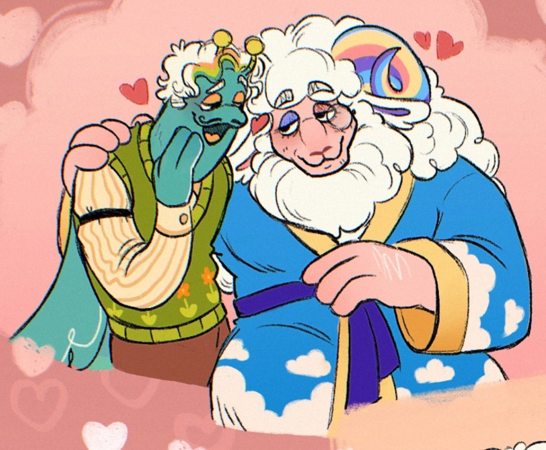 Qelo_draws's tweet image. + Old Man Yaoi 🐏❤️🦗

#welcomehomepuppetshow #puppetoc #oldmanyaoi