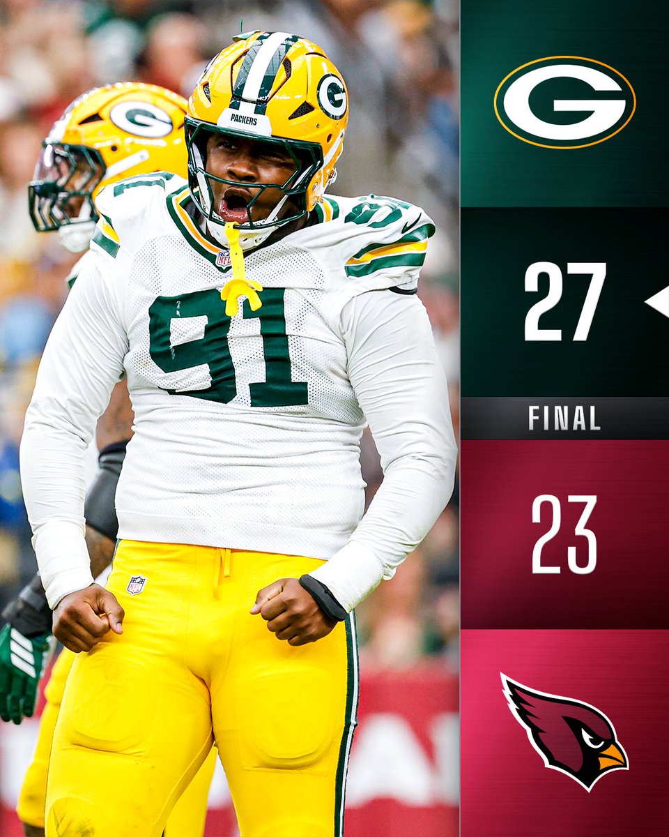 FINAL: @packers leave Arizona with a W! 