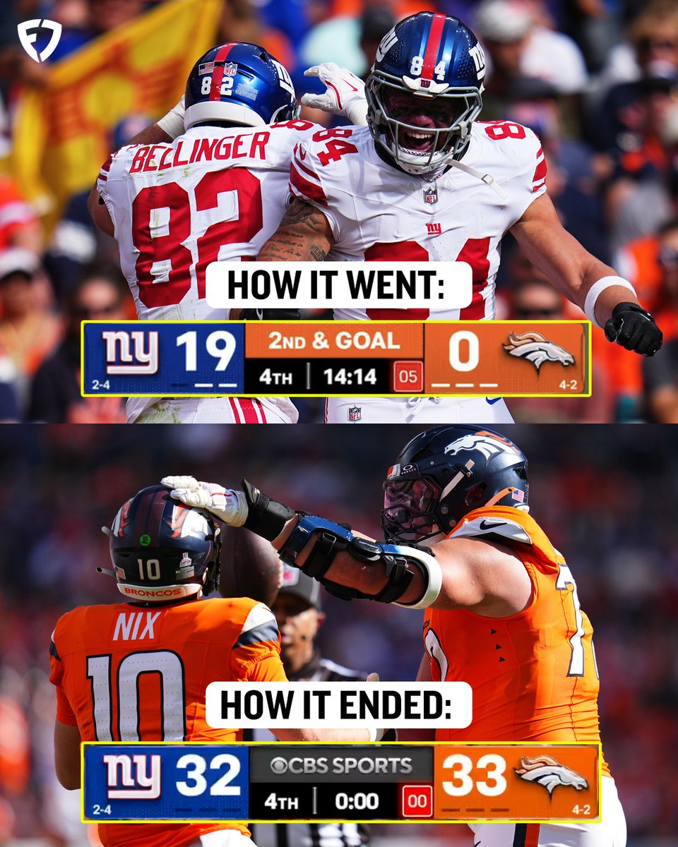 THE BRONCOS SCORE 33 POINTS IN THE 4TH QUARTER TO DEFEAT THE GIANTS 😱

#BroncosCountry