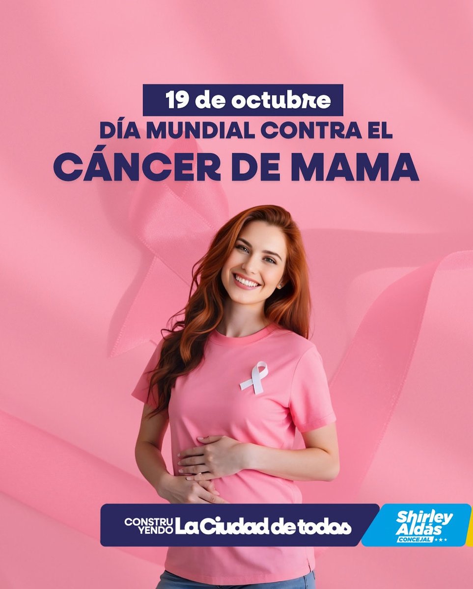 🎗️ Día Mundial contra el Cáncer de Mama
Hoy recordamos la importancia de la prevención, el diagnóstico temprano y el acompañamiento a todas las mujeres que luchan contra esta enfermedad.
Desde el Concejo Municipal de Guayaquil, reafirmamos nuestro compromiso con políticas