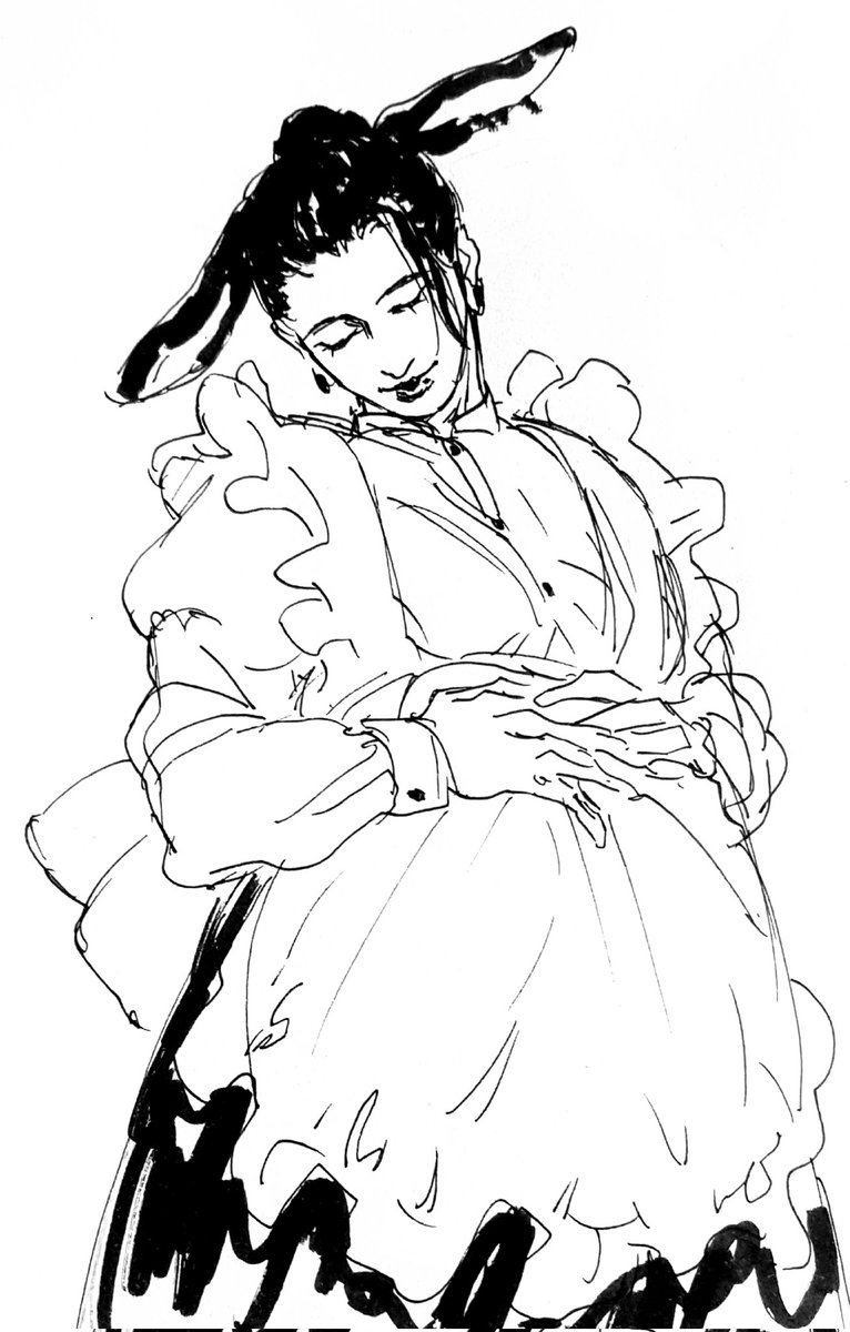 Phtalolapis's tweet image. Bunny Maid Preguru doodles