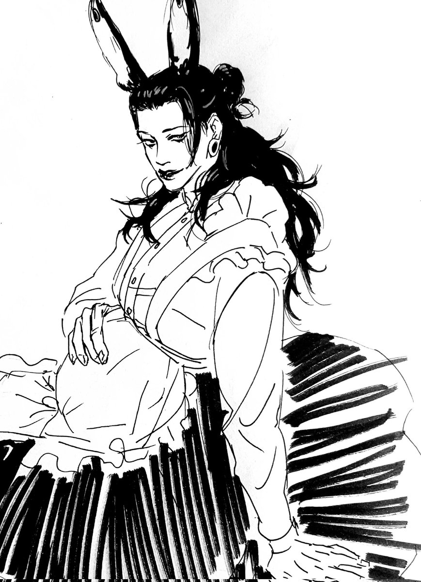 Phtalolapis's tweet image. Bunny Maid Preguru doodles