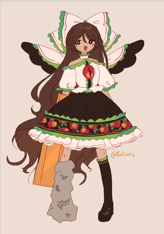 kaliistic's tweet photo. mexican-style lolita-esque utsuho-chan! https://t.co/Z5UD7nWAmv