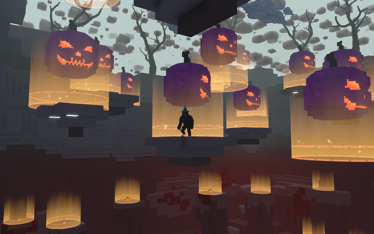 Floating jack-o'-lanterns light the way across a sinister sky. #MageRaids #WizzyAvatarsOnTheWay <a href="/TheCouncilTech/">The Council 🔮 Wizzyverse Loading...</a> <a href="/LilJodak/">JODAK x</a> <a href="/selinaam16/">Selina🌷</a>